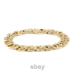 Vintage Solid 9Ct Gold 30g Anchor / Mariner Link Bracelet 8 1/2'