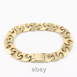 Vintage Solid 9Ct Gold 30g Anchor / Mariner Link Bracelet 8 1/2'