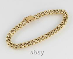 Vintage Solid 9Ct Gold Curb Link Bracelet With Snap Clasp, 34.3g