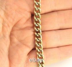 Vintage Solid 9Ct Gold Curb Link Bracelet With Snap Clasp, 34.3g