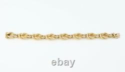 Vintage Solid 9Ct Gold Reef Knot / Nautical Link Bracelet