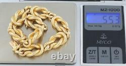 Vintage Solid 9Ct Gold Reef Knot / Nautical Link Bracelet