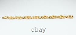 Vintage Solid 9Ct Gold Reef Knot / Nautical Link Bracelet