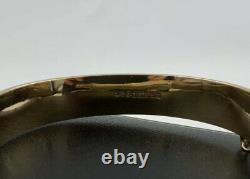 Vintage Solid 9ct Gold Engraved Bangle Full Hallmarks Birmingham