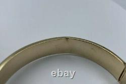 Vintage Solid 9ct Gold Engraved Bangle Full Hallmarks Birmingham