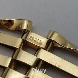 Vintage Solid 9ct Gold Gate Link Bracelet Hallmarked 1978 11.7g 19cm (7.5)