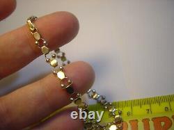 Vintage Solid 9ct Yellow Gold Bracelet-8superb Unusual Design-just Lovley