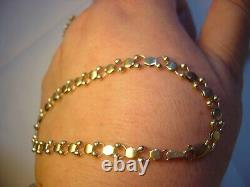 Vintage Solid 9ct Yellow Gold Bracelet-8superb Unusual Design-just Lovley