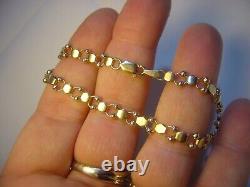 Vintage Solid 9ct Yellow Gold Bracelet-8superb Unusual Design-just Lovley