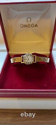 Vintage Solid Heavy 9 Ct Gold Omega Ladies Watch Including Origional Box