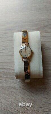 Vintage Solid Heavy 9 Ct Gold Omega Ladies Watch Including Origional Box