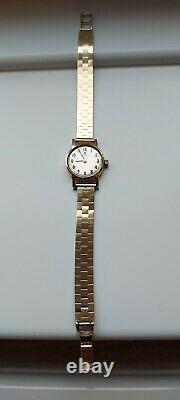 Vintage Solid Heavy 9 Ct Gold Omega Ladies Watch Including Origional Box