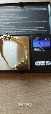 Vintage Solid Heavy 9 Ct Gold Omega Ladies Watch Including Origional Box