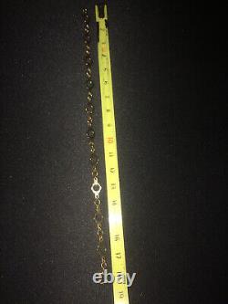 Vintage Unique Fully Hallmarked 9ct Yellow Gold Round Flower Link Bracelet