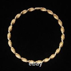 Vintage Unoaerre Italy Hallmarked Solid 9ct 9k Gold Rope Twist Bangle Bracelet
