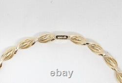 Vintage Unoaerre Italy Hallmarked Solid 9ct 9k Gold Rope Twist Bangle Bracelet
