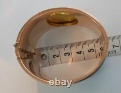 Vintage Victorian 100% 9ct Rose Gold Wide Plain Bangle 35 Grams Repair or Scrap