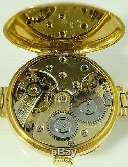 Vintage ladies 9ct gold Swiss wrist watch on 9ct expanding bracelet Working Ord