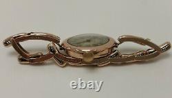 Vtg 1923 Rolex 9ct Solid Rose Gold 15 Jewels 28mm Ladies Wrist Watch 9k Bracelet