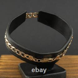 (WI1) 9ct Yellow Gold 7.5 Inch Curb Chain Bracelet 5.4g