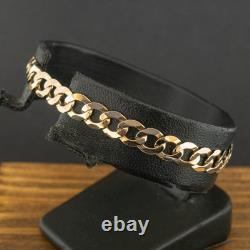 (WI1) 9ct Yellow Gold 7.5 Inch Curb Chain Bracelet 5.4g