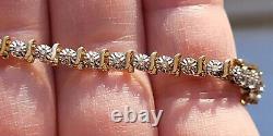 WOMEN'S DIAMOND TENNIS BRACELET, 9ct GOLD BRACELET, BLACK FRIDAY SALE