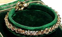 WOW RICH 9ct GOLD UNIQUE Link Vintage Bracelet -DESIGNER ITALY UNOAERRE