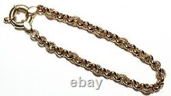 WOW RICH 9ct GOLD UNIQUE Link Vintage Bracelet -DESIGNER ITALY UNOAERRE