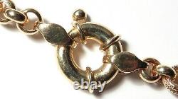 WOW RICH 9ct GOLD UNIQUE Link Vintage Bracelet -DESIGNER ITALY UNOAERRE