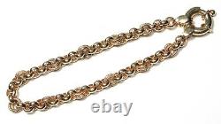 WOW RICH 9ct GOLD UNIQUE Link Vintage Bracelet -DESIGNER ITALY UNOAERRE