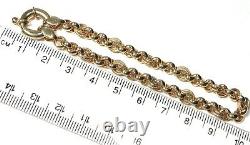 WOW RICH 9ct GOLD UNIQUE Link Vintage Bracelet -DESIGNER ITALY UNOAERRE