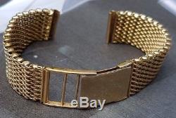 Watch bracelet/strap 9ct solid gold with a lug width of 16mm, 1961, S&S