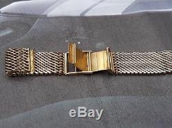 Watch bracelet/strap 9ct solid gold with a lug width of 16mm, 1961, S&S