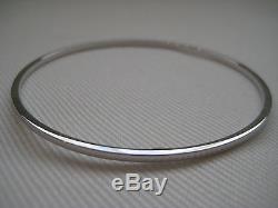 White gold bangle in 9ct classic slave style 2mm SUPER VALUE