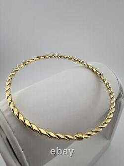 Women's 9ct Gold Round Rope Bangle / Bracelet