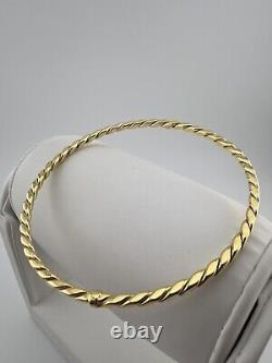 Women's 9ct Gold Round Rope Bangle / Bracelet