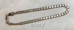 Women's 9ct Yellow Gold Bracelet 3mm Wide Length 7.5 Inch Hallmarked Weight 3.6g