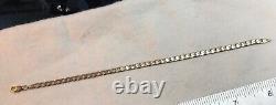 Women's 9ct Yellow Gold Bracelet 3mm Wide Length 7.5 Inch Hallmarked Weight 3.6g