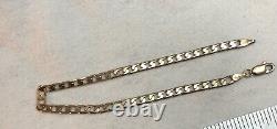Women's 9ct Yellow Gold Bracelet 3mm Wide Length 7.5 Inch Hallmarked Weight 3.6g