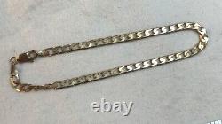 Women's 9ct Yellow Gold Bracelet 3mm Wide Length 7.5 Inch Hallmarked Weight 3.6g