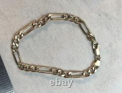 Women's 9ct Yellow Gold Bracelet 4mm Wide Length 7 Inch Hallmarked Weight 3.9g