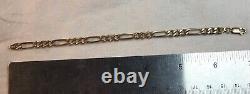 Women's 9ct Yellow Gold Bracelet 4mm Wide Length 7 Inch Hallmarked Weight 3.9g