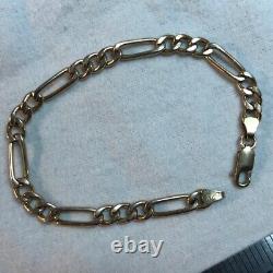 Women's 9ct Yellow Gold Bracelet 4mm Wide Length 7 Inch Hallmarked Weight 3.9g