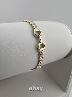 Women's 9ct Yellow Gold Bracelet 5mm Wide 7.5 Inch Full UK Hallmark