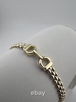 Women's 9ct Yellow Gold Bracelet 5mm Wide 7.5 Inch Full UK Hallmark