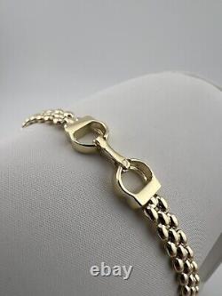 Women's 9ct Yellow Gold Bracelet 5mm Wide 7.5 Inch Full UK Hallmark