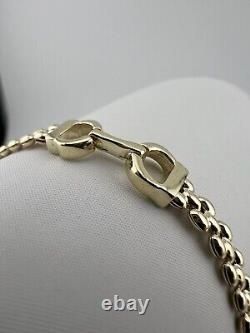 Women's 9ct Yellow Gold Bracelet 5mm Wide 7.5 Inch Full UK Hallmark