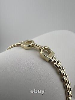 Women's 9ct Yellow Gold Bracelet 5mm Wide 7.5 Inch Full UK Hallmark