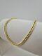 Women's 9ct Yellow Gold Bracelet Square Spiga Link 7.5 Inches Uk Hallmark