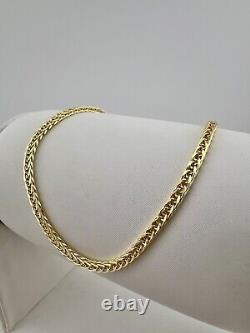 Women's 9ct Yellow Gold Spiga Bracelet 2.5mm Wide Fully Hallmarked & Boxed
